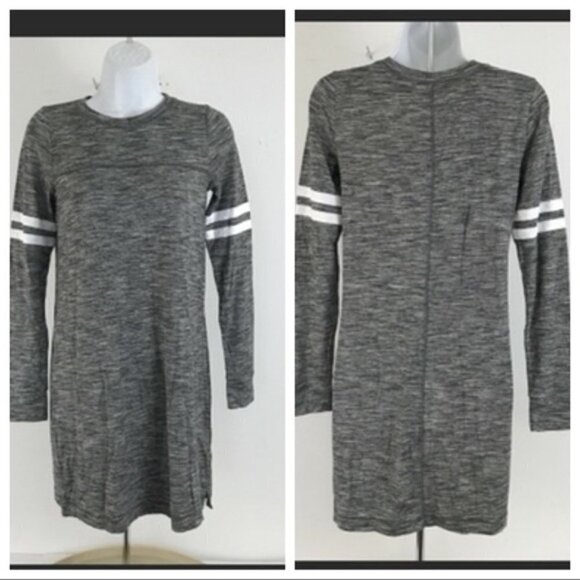 Hollister Gray T-shirt Dress Long Sleeve S… - Picture 1 of 4